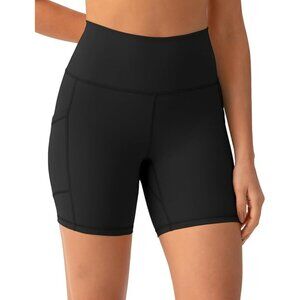 Women’s High Waist Workout Shorts – Black – Size XS – NWT